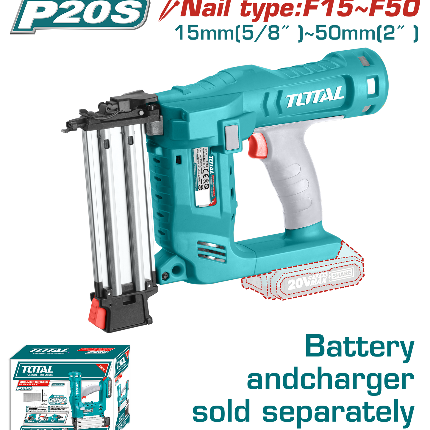 20V Cordless Brad Nailer