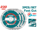 3PCS Dry Diamond Disc Set (230mm)