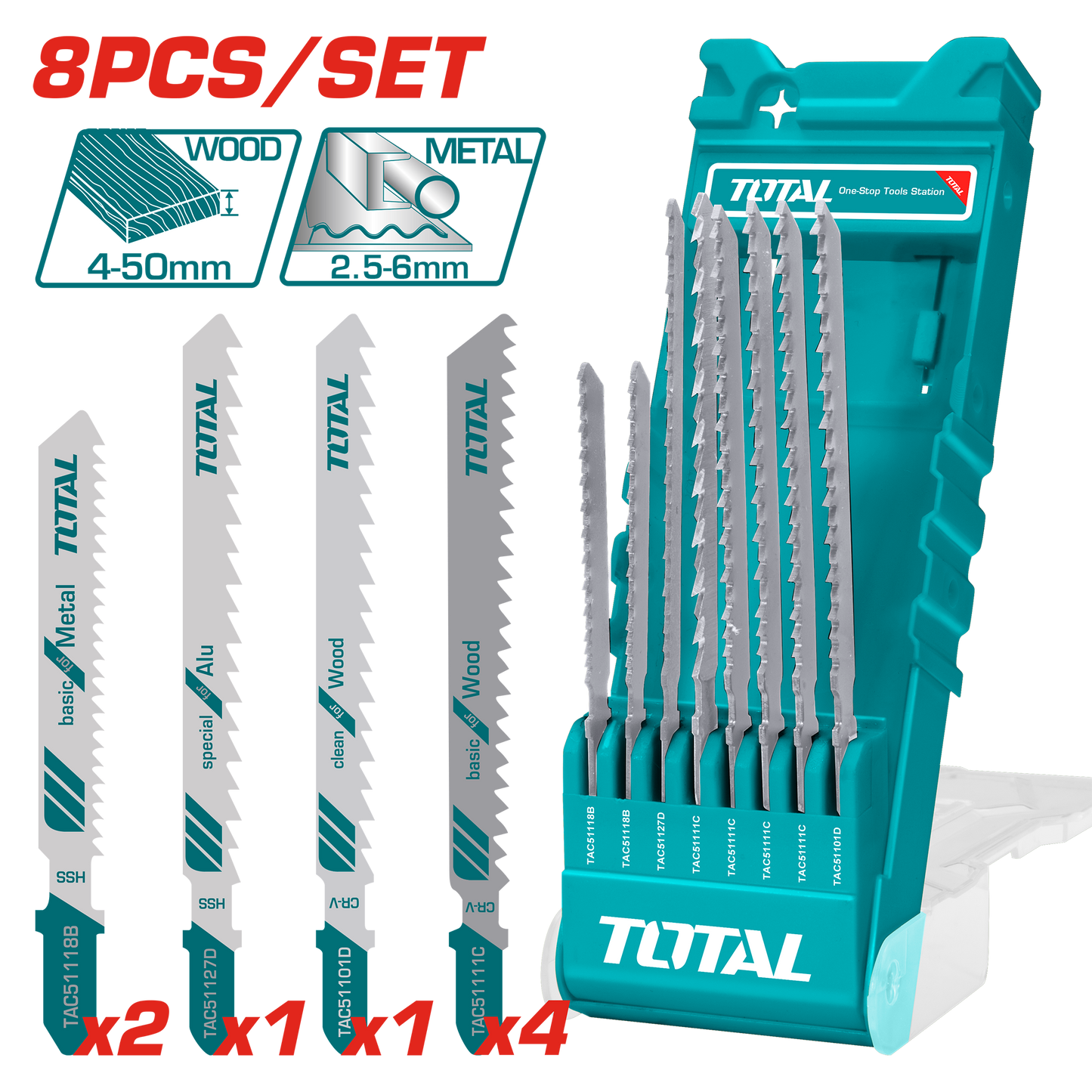 8 Pcs Jig Saw Blades Set