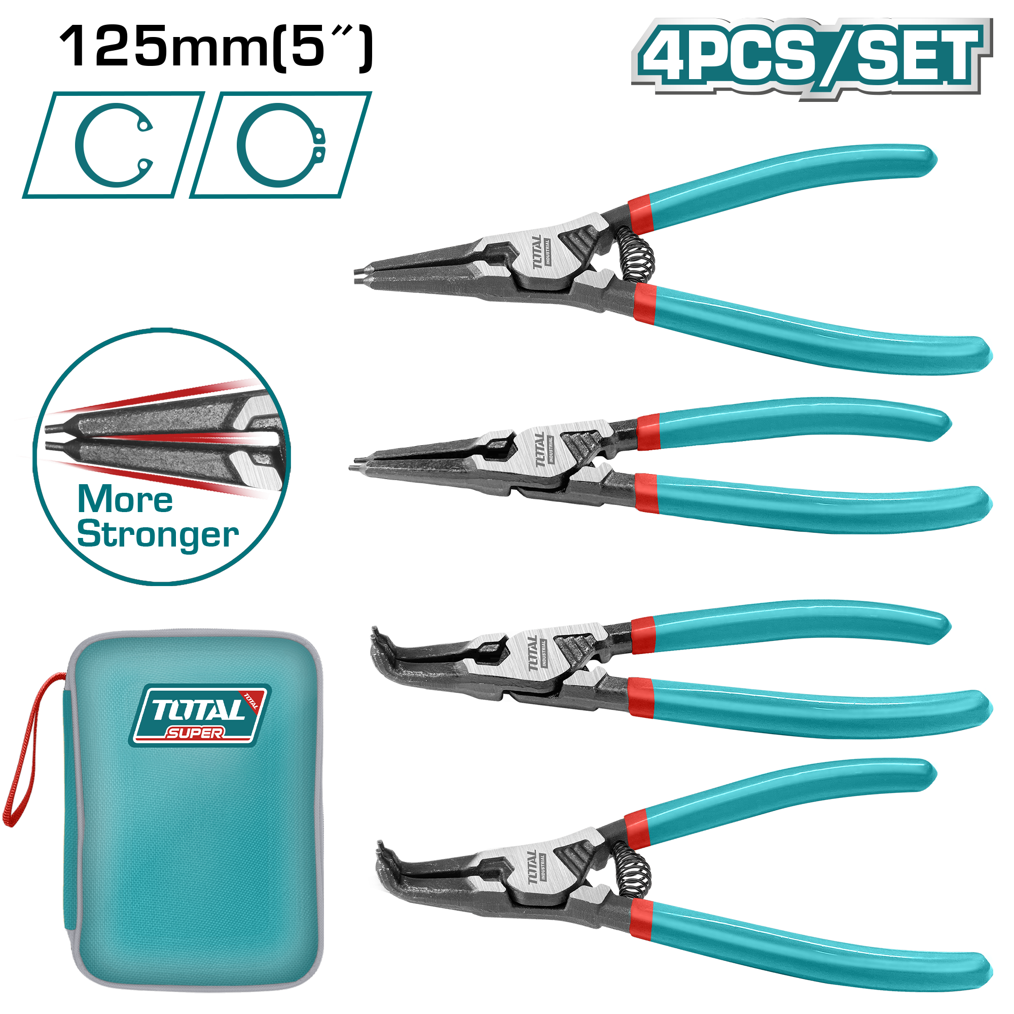 4 Pcs Circlip Pliers Set